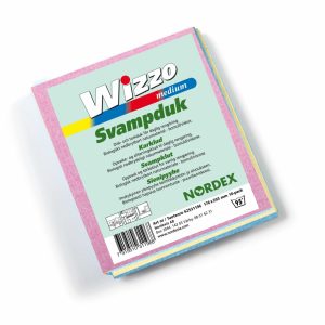 Wizzo Svampduk Medium sort 210×170 mm, 4-p