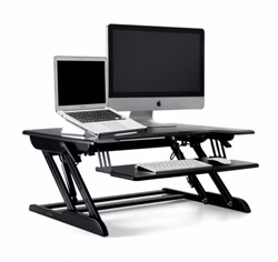 WERGON - Winston - Justerbar ergonomisk höjning / sänkbar möbel för bord / arbetsplats - Svart