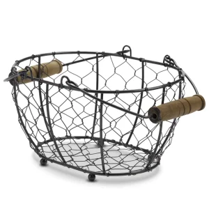 Trådkorg med trähandtag 20×15 Exxent