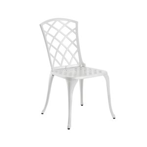 Trädgårdsstol ARRAS, vit aluminium