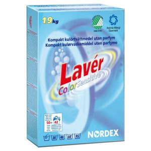 Tvättmedel Lavér Color Sensitive, 1,9 kg