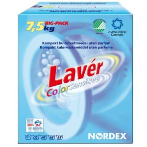 Tvättmedel Lavér Color Sensitive, 7,5 kg