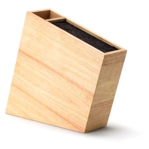 Lutande flexibelt knivblock med extra fack, bambu