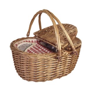 Picknickkorg/kylväska INA, natur & röd