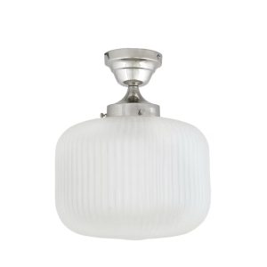 Taklampa ELI, nickel/frostat glas