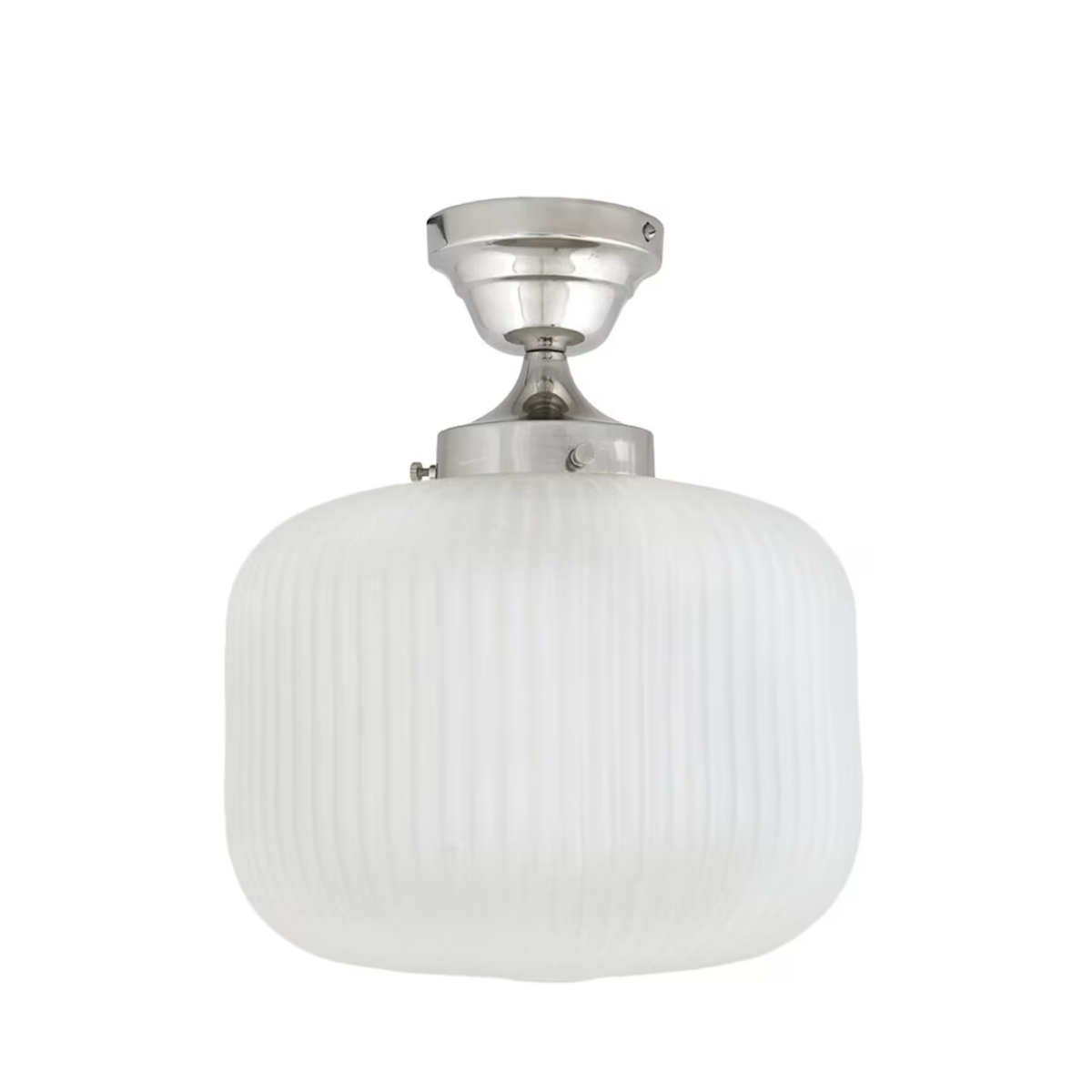 Taklampa ELI, nickel/frostat glas