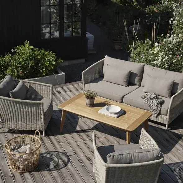 Trädgårdssoffa ASTER, beige - Bild 3